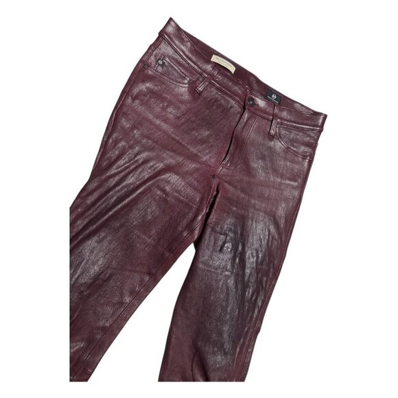 AG ADRIANO GOLDSCHMIED Genuine LAMB LEATHER Skinny Casual Pants Womens Medium - Picture 5 of 7